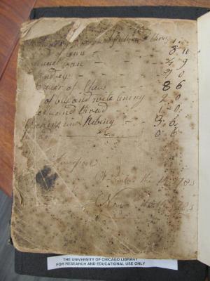 Liverpool Recipe Book, dated 1783