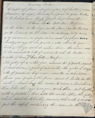 Eweretta Barnewall Middleton Recipe Book